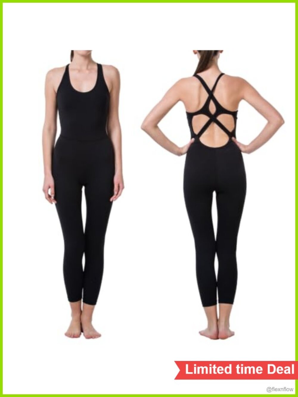 Sleeveless Backless Yoga Jumpsuit Super Soft Non-See-Through